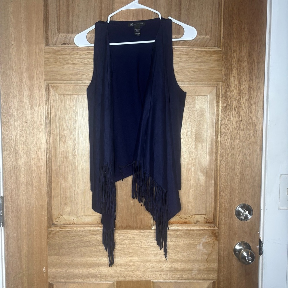 INC International Concepts women’s bohemian‎ Blue vest size SP
